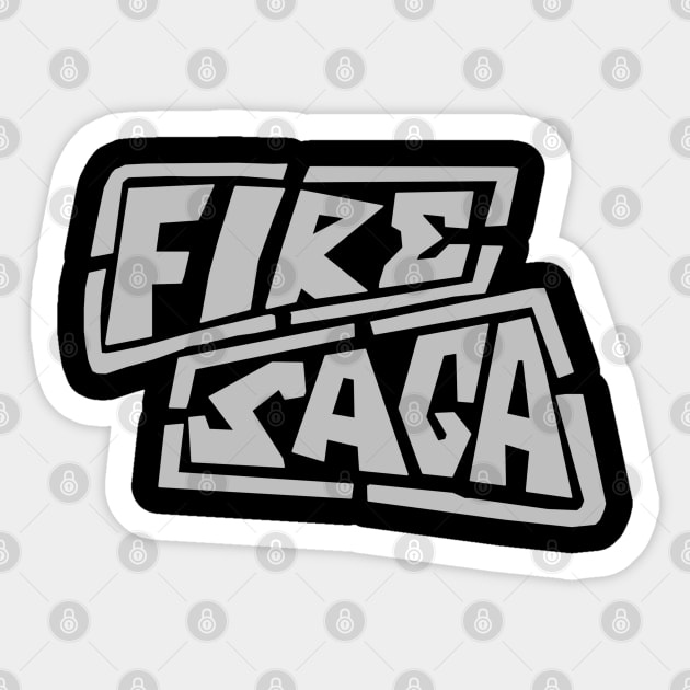 Fire Saga band logo Sticker by GeekGiftGallery